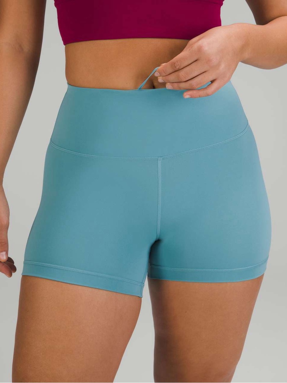 Lululemon Wunder Train Contour Fit High-Rise Short 4" Tidal Teal